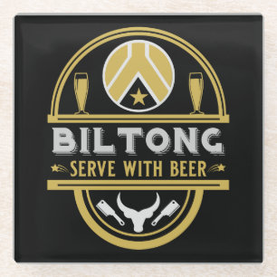 Biltong und Bier Glasuntersetzer
