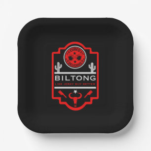Biltong und Bier Pappteller