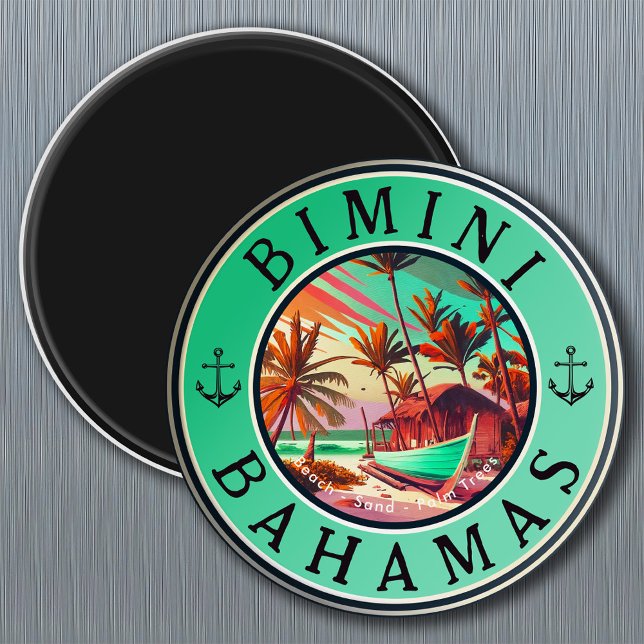 Bimini Bahamas Anker Angeln Vintages Fischerboot Magnet (Von Creator hochgeladen)