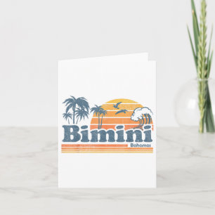 Bimini Bahamas Beach Sommerurlaub Sonne Vintag 7 Karte