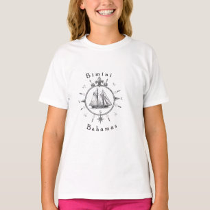 Bimini Bahamas Nautischer Segelkompass Kreuzfahrt T-Shirt