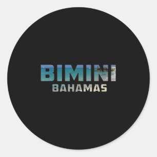 Bimini Bahamas Tropical Island Beach Runder Aufkleber