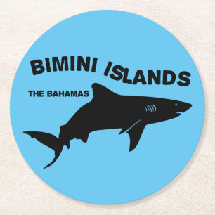 Bimini Islands Scuba Diving with Sharks - Bahamas Runder Pappuntersetzer