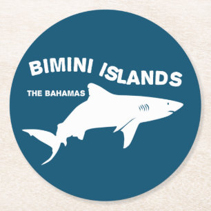 Bimini Islands Scuba Diving with Sharks - Bahamas Runder Pappuntersetzer