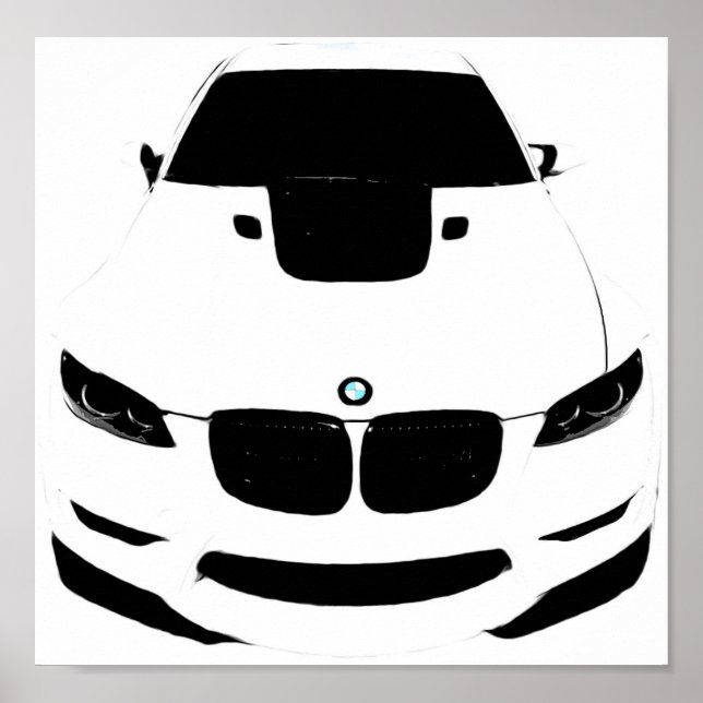 ~Bimmer~ POP ART AUTO POSTER, KÜMMERN SIE! Poster (Vorne)