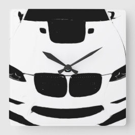 ~Bimmer~ WALL CLOCK, POP ART, KÜMMERN SIE! Quadratische Wanduhr