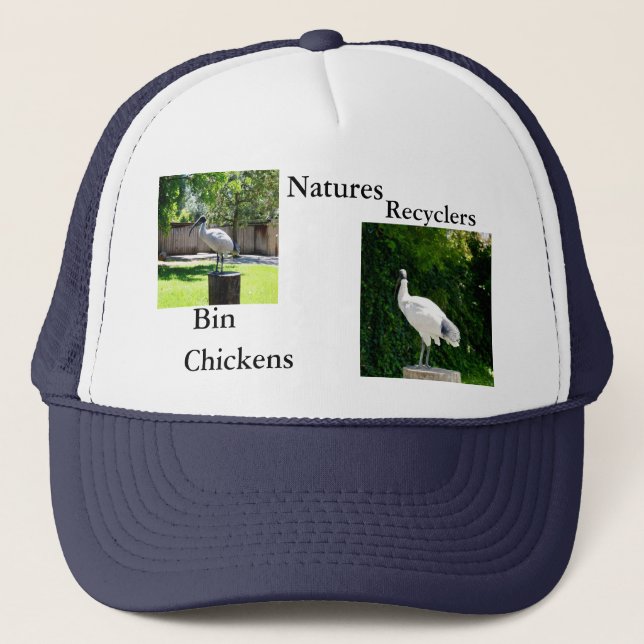 Bin Chickens (Ibis) Unisex Truckers Hat Truckerkappe (Vorderseite)