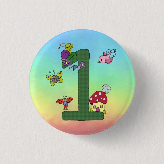 Bin Eins, grün Button (Vorderseite)