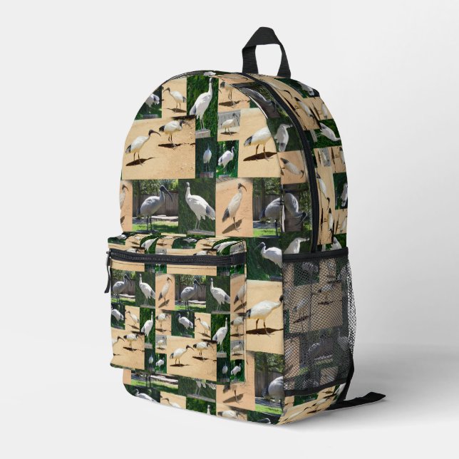 Bin Hühner Chronicles: FotoCollage der Ibis Bedruckter Rucksack (Rückseitige Ecke Rechts)