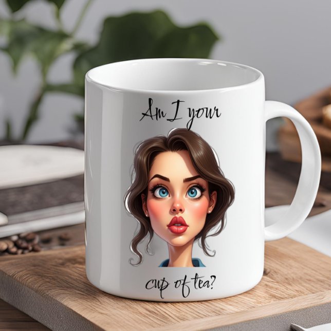 BIN I YOUR CUP OF TEA lustige Neuheit Geschenkbüro Kaffeetasse (Office worker gifts beautiful women Christmas Father's Day Mother's Day Memorial Day Veteran's Day)