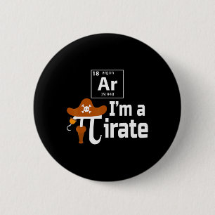 Bin ich ein Pirate Funny Pi Pun Science März 14 3. Button