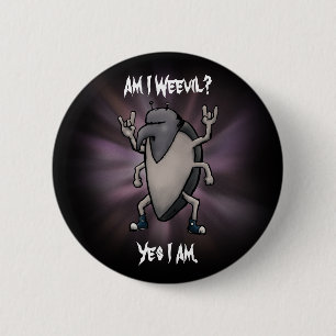 Bin ich mit Schwermetall-Cartoon Button