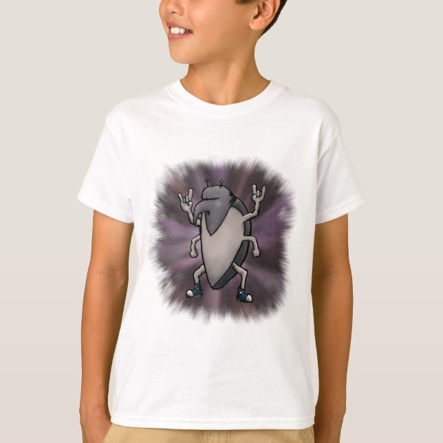 Bin ich mit Schwermetall-Cartoon T-Shirt (Vorderseite)