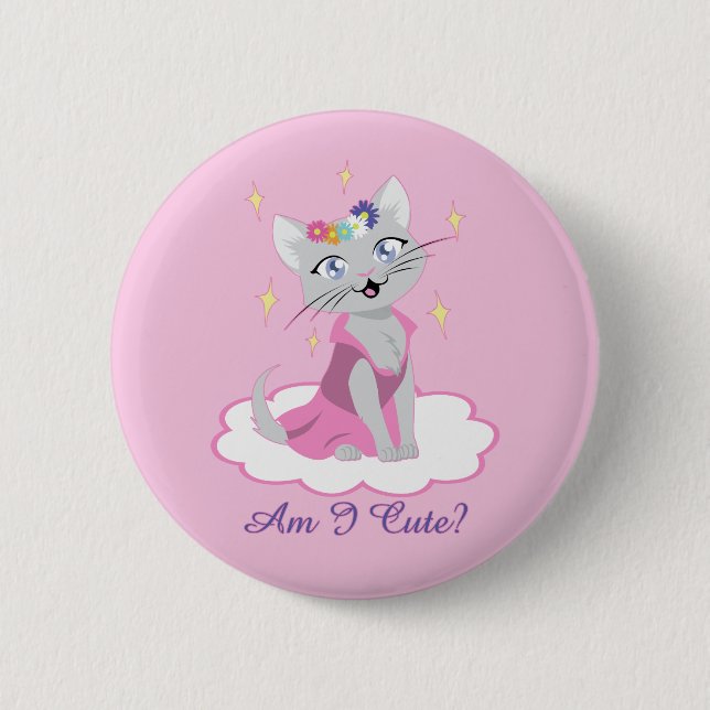 Bin ich Niedlich? Button (Vorderseite)