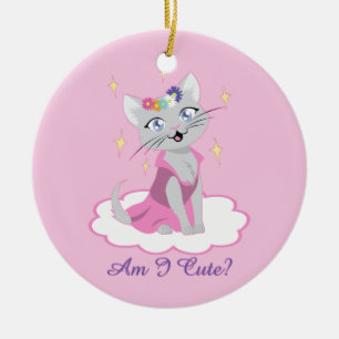 Bin ich Niedlich? Keramik Ornament