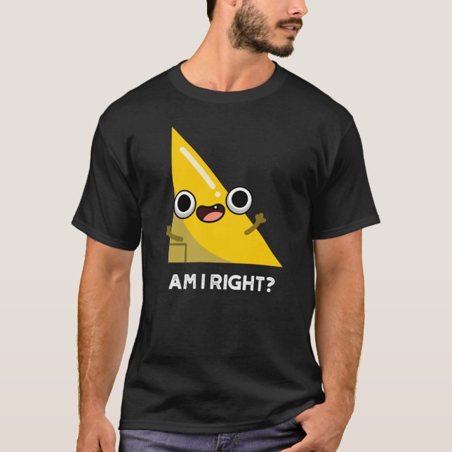Bin ich rechts glast rechts Puck Dark BG T-Shirt (Vorderseite)