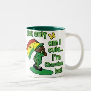 Bin nicht nur ich ich bin ghanaisch auch niedlich zweifarbige tasse