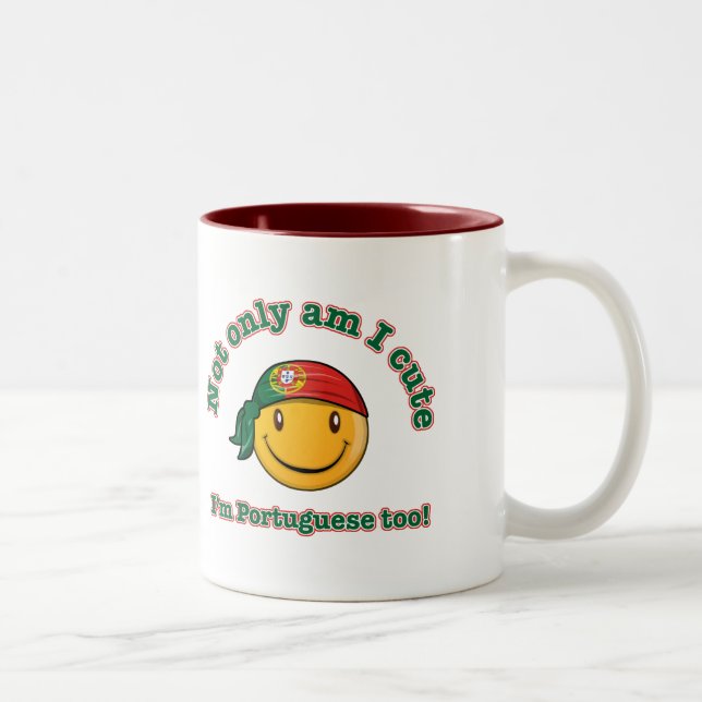 Bin nicht nur ich niedlich, ich bin portugiesisch zweifarbige tasse (Rechts)