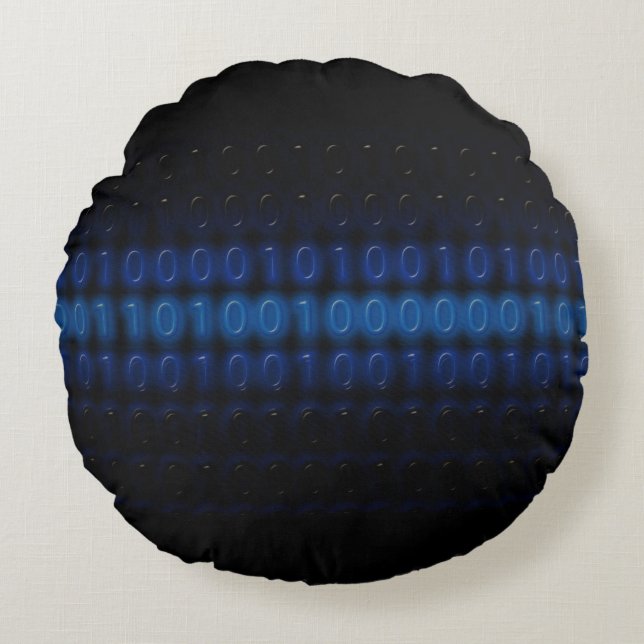 BiNALUXE Blau - Rundkissen Rundes Kissen (Vorderseite)
