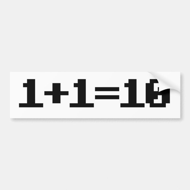 Binär Autoaufkleber (Vorne)