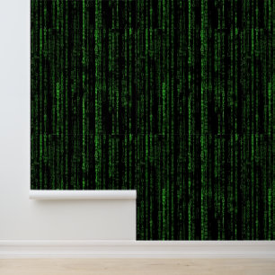 Binärcode Schwarz und Grün Tapete