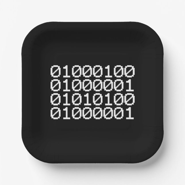 BINÄRE DATEN PAPPTELLER (Vorderseite)