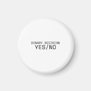 Binäre Entscheidung Ja Nein Minimalistische Schrei Magnet