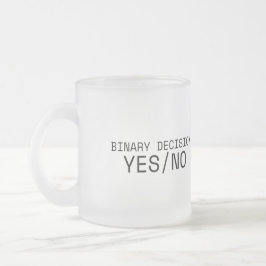 Binäre Entscheidung Ja Nein Minimalistische Schrei Mattglastasse