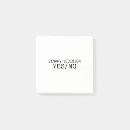 Binäre Entscheidung Ja Nein Minimalistische Schrei Post-it Klebezettel
