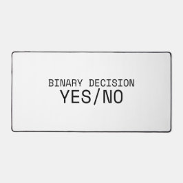 Binäre Entscheidung Ja Nein Minimalistische Schrei Schreibtischunterlage