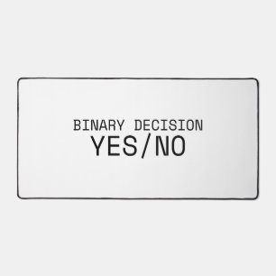 Binäre Entscheidung Ja Nein Minimalistische Schrei Schreibtischunterlage