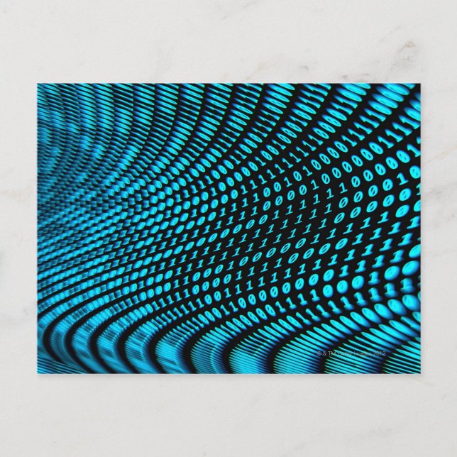 Binäre Nummern Postkarte (Vorderseite)