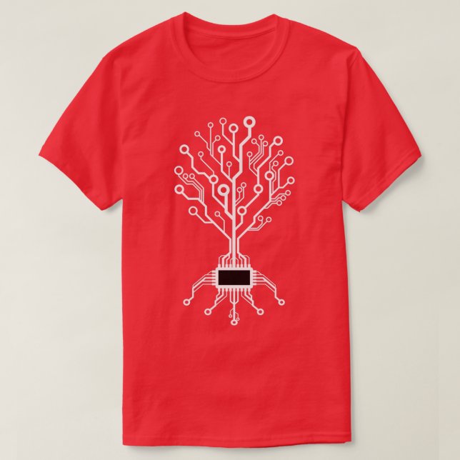 Binäre Tree-Computercodierung T-Shirt (Design vorne)