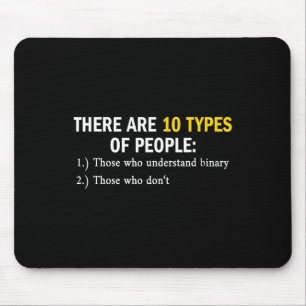 Binäre Typen von Programmierern Nerd Boys & Amp; Mousepad