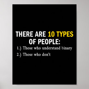 Binäre Typen von Programmierern Nerd Boys & Amp; Poster