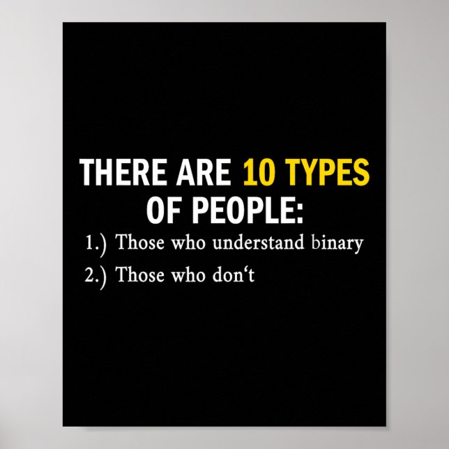 Binäre Typen von Programmierern Nerd Boys & Amp; Poster (Vorne)