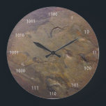 Binäre Uhr<br><div class="desc">Binäre Uhr im Punktematrix-Computer-Schriftart. Weiß auf Schiefer oder ersetzt das Schiefer-Foto durch Ihre Selbst. Geschenk für eine Software Engineer, ein Mathelehrer oder ein Computer-Lehrer für Wissenschaft oder -professor.</div>