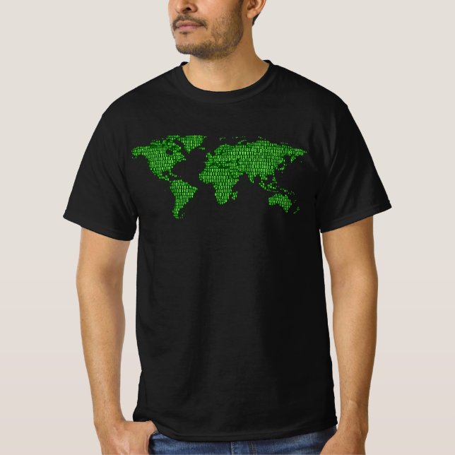 Binäre Welt Computer Coding Programmierer T-Shirt (Vorderseite)