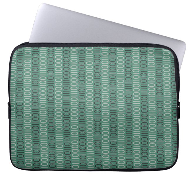 Binäre Zahlen Muster grau auf einer beliebigen Far Laptopschutzhülle (Vorderseite)