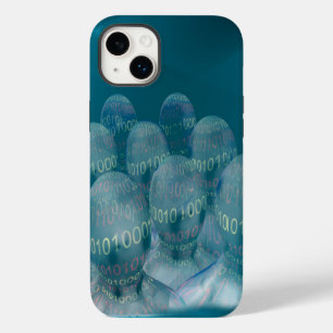 binärer Code, Mensch und digitale Kommunikation iPhone 14 Plus Hülle