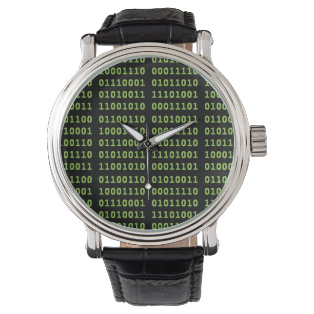 Binärer Code mit Bildschirmleuchte Armbanduhr (Vorderseite)