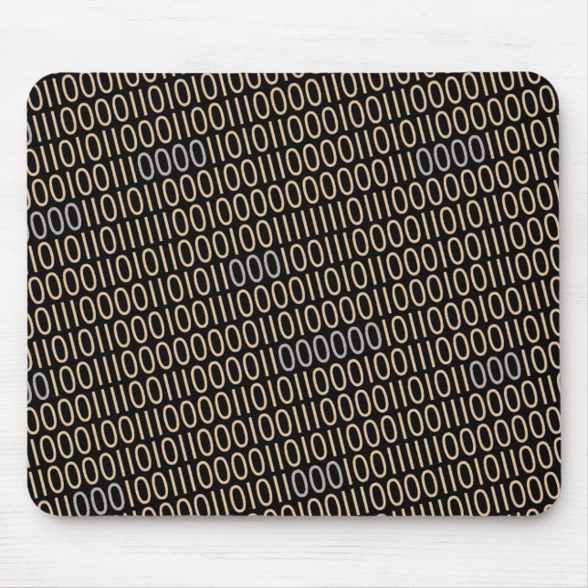 Binärer Codeschema-Licht-Druck auf irgendeiner Mousepad (Vorne)