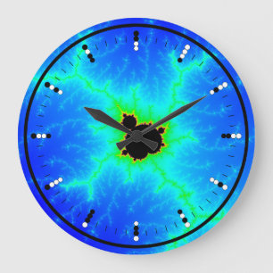 (Binäres) analoge Fraktal Digital Uhr-w Mandelbro Große Wanduhr