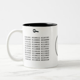 Binärkode des Master-Computerprogramms AH2009 Zweifarbige Tasse