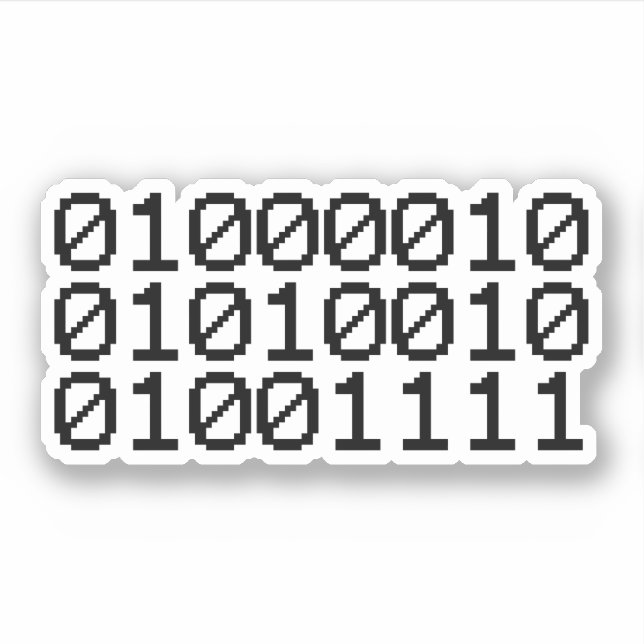 BINARY BRO AUFKLEBER (Vorderseite)