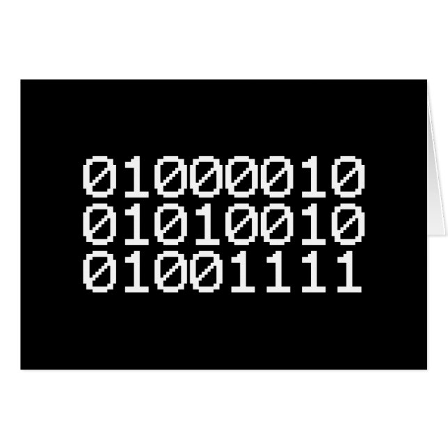 BINARY BRO GREETING CARD (Vorderseite (Horizontal))