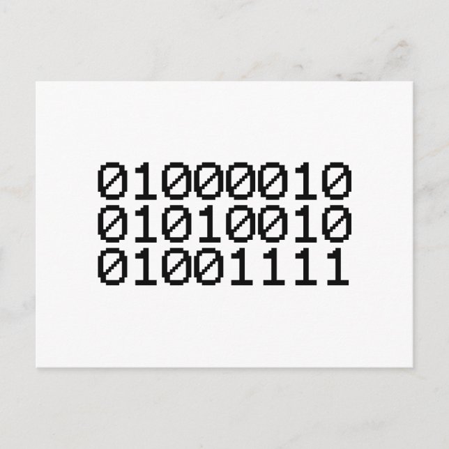 BINARY BRO POSTKARTE (Vorderseite)