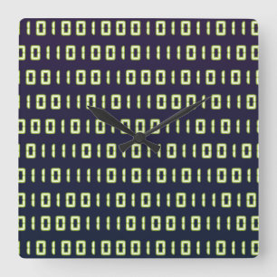 Binary Code Clock Quadratische Wanduhr