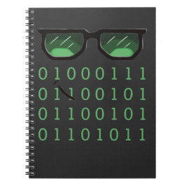 Binary Code Coding Geek Notizblock