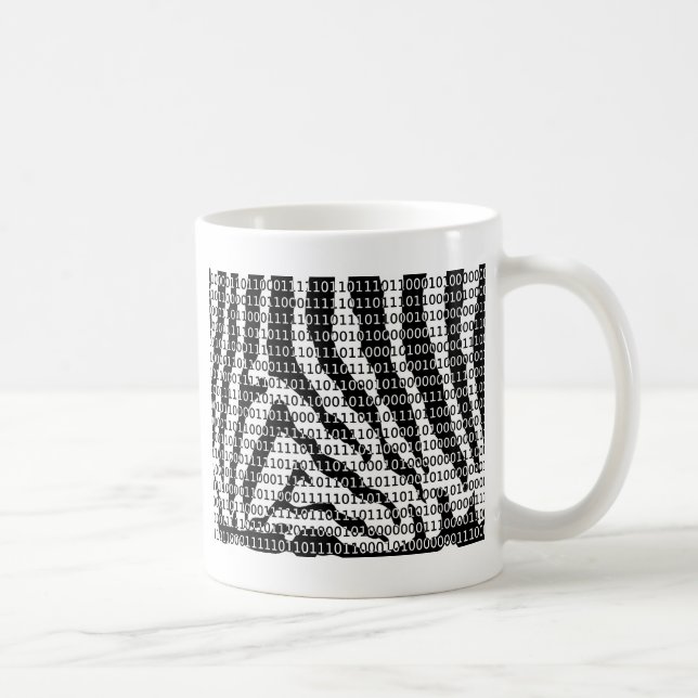 Binary-Code für Schwarz und Weiß Kaffeetasse (Rechts)